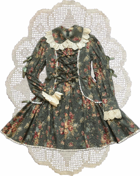 Metamorphose - Floral Print Front Ribbon OP